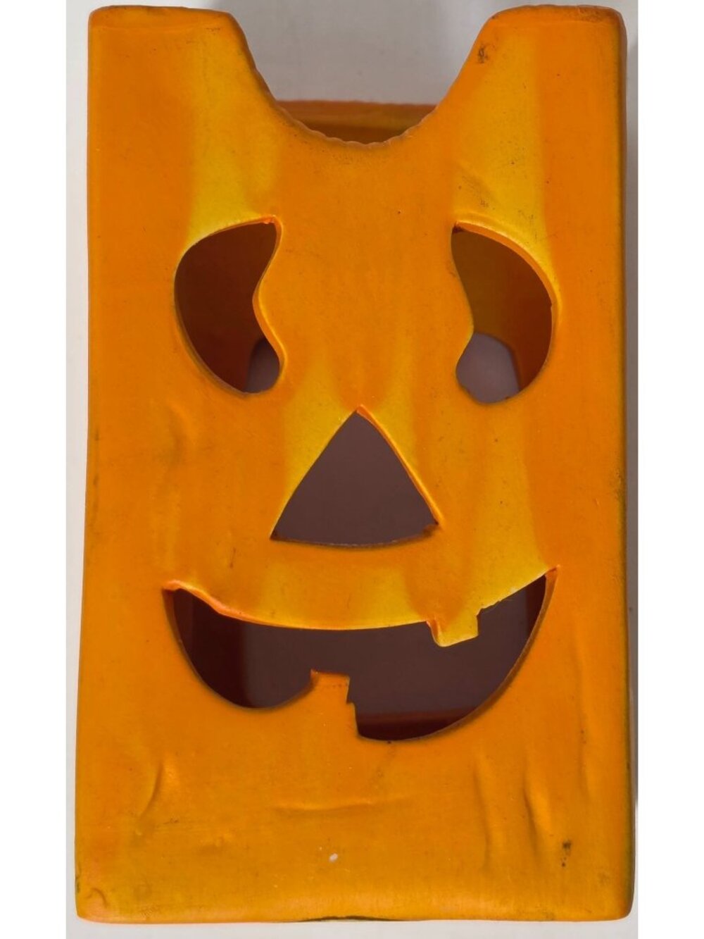 Vintage 1995 Hermitage Pottery Ceramic Pumpkin Bag Jack O Lantern Decor